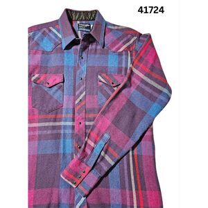 Wrangler Cowboy Cut Regular Fit X-Long Tails Polyester WoolShirt Mens 16.5 X 36‎